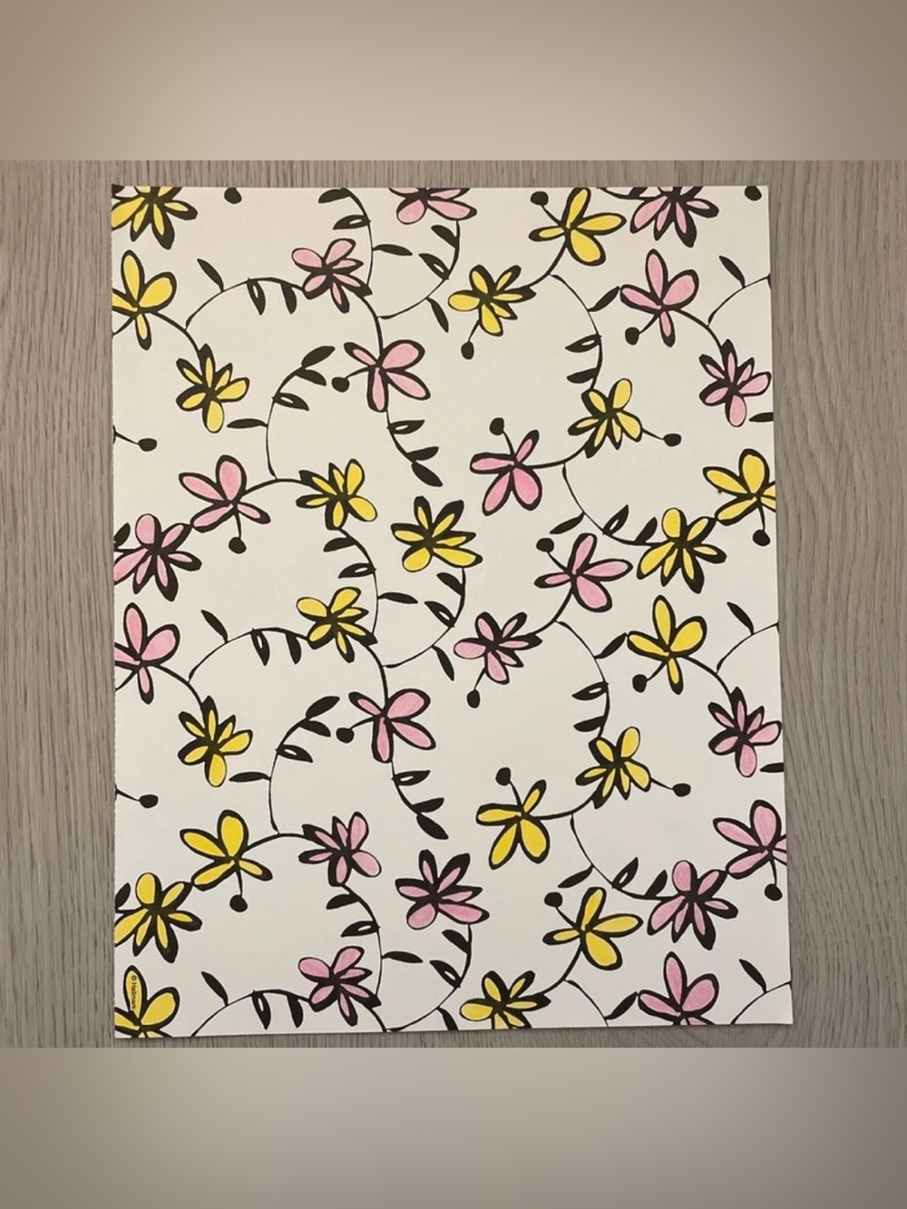 Colored paper total of 1 page